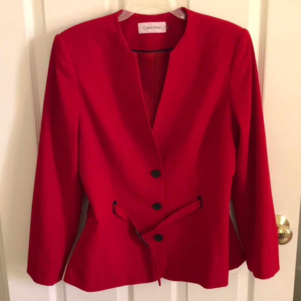 Calvin Klein Jacket Red 10 Bust 40” W 35”